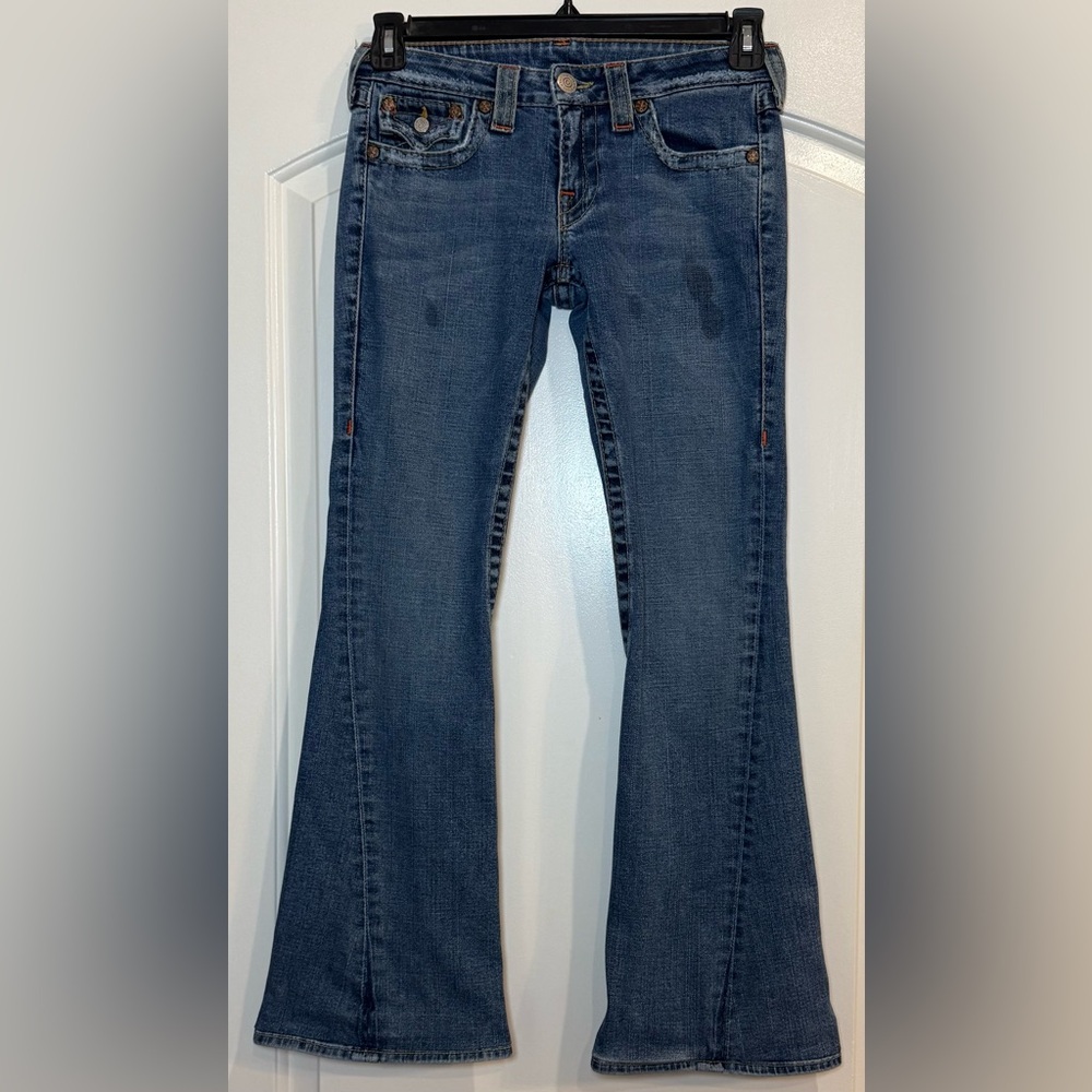Classic True Religion Flare Blue Denim Women's Jeans